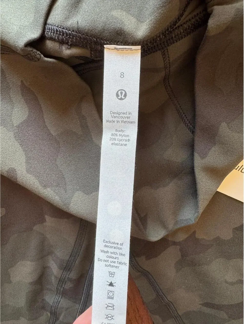 Lululemon Align High Rise 21” Heritage Camo Dark Olive Size 8 NWT